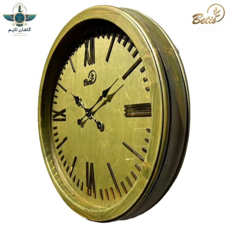 ساعت دیواری بتیس تمام چوب روس