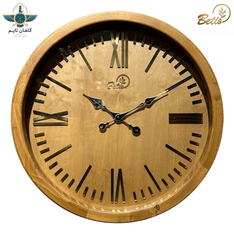 ساعت دیواری بتیس تمام چوب روس